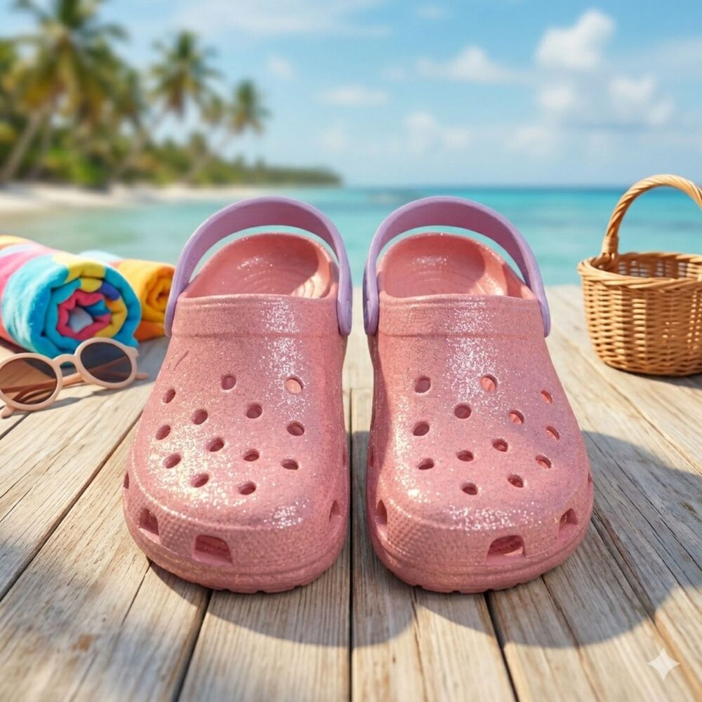 ✨ New With Tags (NWT) Rugged Shark Glitter Clogs ✨